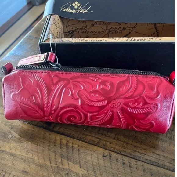 Patricia Nash Accessories - Patricia Nash "Isla" Tooled Leather Cosmetic/Pencil Pouch